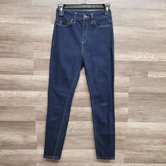Blanknyc Ankle Skinny‎ Jeans Blue Dark Wash Womens Size 27 Stretch Denim Pockets - Picture 2 of 15